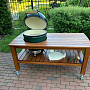 Керамический гриль  Big Green Egg L со столом из дуба
