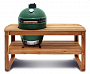 Керамический гриль  Big Green Egg L со столом из акации