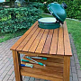 Керамический гриль  Big Green Egg L со столом из дуба