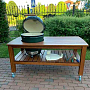 Керамический гриль  Big Green Egg L со столом из дуба